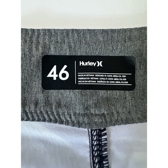 Hurley Sz 46 Phantom Classic Board Shorts Swim Trunks Black Floral - Picture 4 of 8